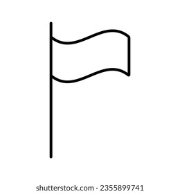 Waving flag outline icon. linear style sign flat trendy style illustration on white background..eps