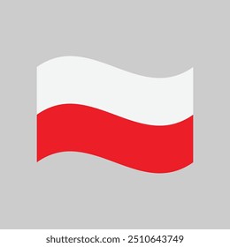 Bandera ondeante de la Ilustración vectorial de Polonia.