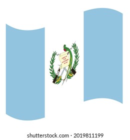 Waving Flag Republic Of Guatemala. Vector. Accurate dimensions, elements proportions and colors