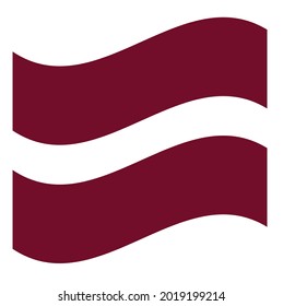 Waving Flag Republic Of Latvia. Vector. Accurate dimensions, elements proportions and colors