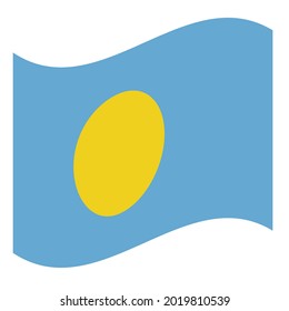 Waving flag Republic presidential of Palau