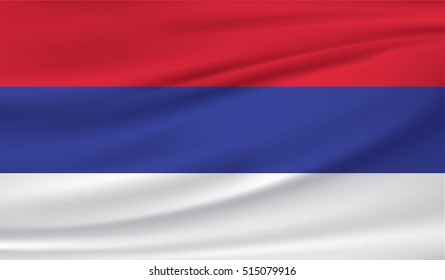 Waving flag of Republika Srpska