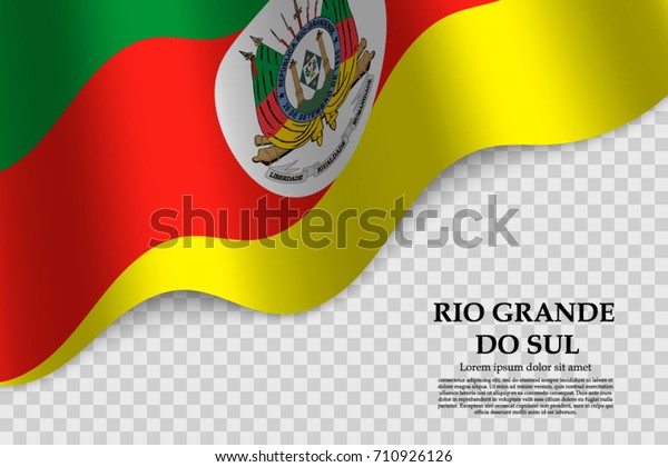 Waving Flag Rio Grande Do Sul Stock Vector (Royalty Free) 710926126