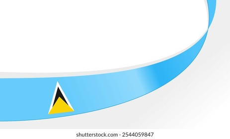 Fondo ondeando bandera de Santa Lucía para diseño del día de la independencia