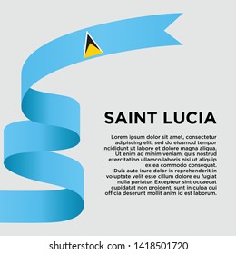 waving flag of Saint Lucia on white background. Template for independence day. vector illustration - Vector