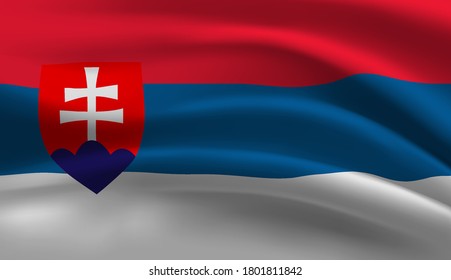 Waving flag of the Slovakia. Waving Slovakia flag