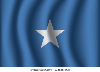 Waving  Flag of Somalia. Somalia Icon vector illustration eps10.