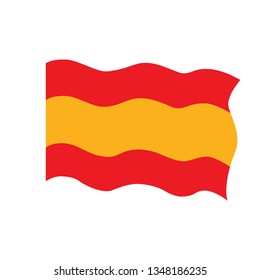 Waving flag of Spain. Vector illustration design