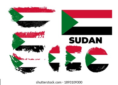 Waving flag of Sudan vector graphic. Waving Sudanese flag illustration. Sudan country flag wavin in the wind is a symbol of freedom and independence. Vector illustration