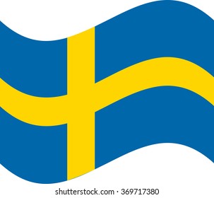 Waving flag of Sweden