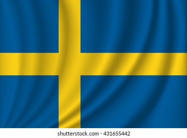  waving  flag of sweden