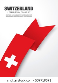 Waving flag of Switzerland