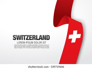 Waving flag of Switzerland