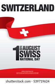 Waving flag of Switzerland