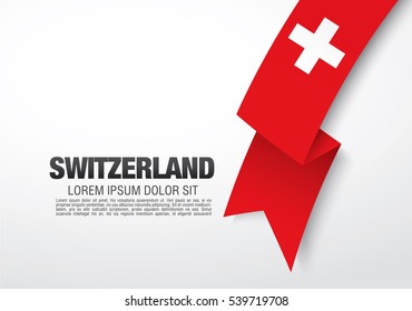Waving flag of Switzerland