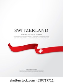 Waving flag of Switzerland