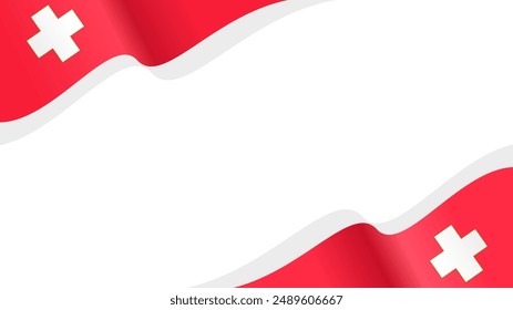 Waving flag of Switzerland background