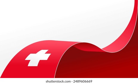Waving flag of Switzerland background
