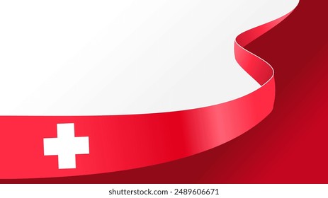 Waving flag of Switzerland background