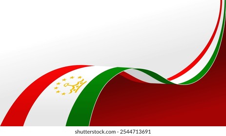 Waving flag of Tajikistan. background for independence day design