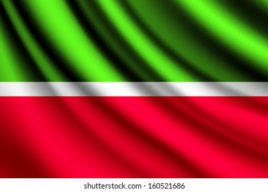 Waving flag of Tatarstan