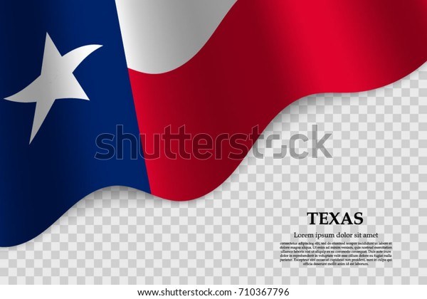 Waving Flag Texas State Usa On Stock Vector Royalty Free