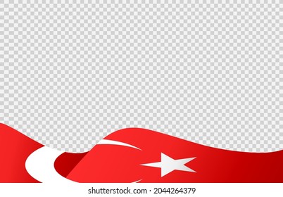 Waving flag of Turkey isolated  on png or transparent  background,Symbol of Turkey,template for banner,card,advertising ,promote, vector illustration top gold medal sport winner country