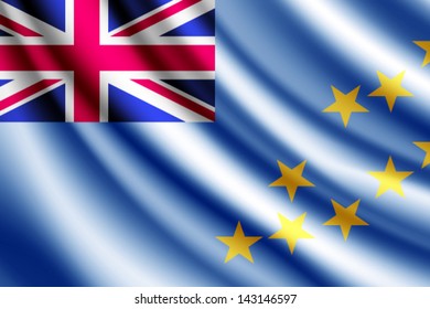 Waving flag of Tuvalu, vector
