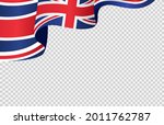 Waving flag of  UK isolated  on png or transparent  background,Symbols of  United Kingdom,Great Britain,template for banner,card,advertising ,promote, TV commercial, ads, web, vector illustration  