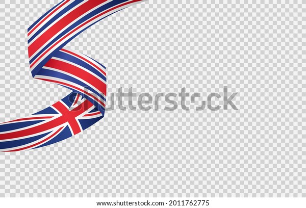 Waving Flag Uk Isolated On Png Stock Vector Royalty Free Shutterstock