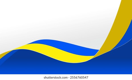 Waving flag of ukraine, for national day