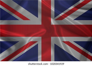 Waving Flag of United Kingdom, high resolution