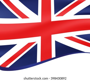 Waving flag of united kingdom vector