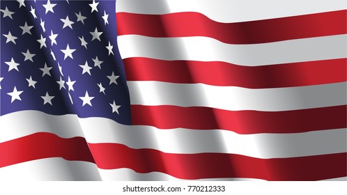 Waving flag of united state of america background
