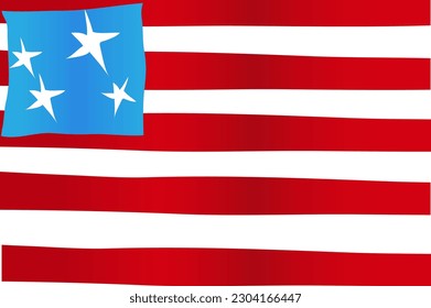 Waving flag of the United States