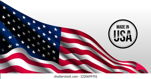 Waving Flag United States Illustration Wavy Stock Vector (Royalty Free ...