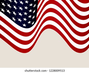 Waving flag of the United States.American flag background.