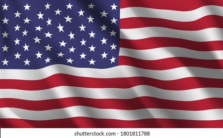 Bandera ondeando de Estados Unidos. Bandera de ondeo de Estados Unidos