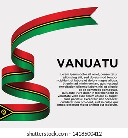 waving flag of Vanuatu on white background. Template for independence day. vector illustration - Vector
