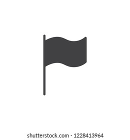 Waving flag vector icon. filled flat sign for mobile concept and web design. Bookmark simple solid icon. Symbol, logo illustration. Pixel perfect vector graphics