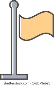 Waving flag vector icon. filled flat sign for mobile concept and web design. Abstract flag simple solid icon. Symbol, logo illustration. Pixel perfect vector graphics