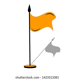 Waving flag vector icon. filled flat sign for mobile concept and web design. Abstract flag simple solid icon. Symbol, logo illustration