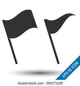 Waving Flags and Banners for Icons, Presentations, Web Pages. Vector illustration.