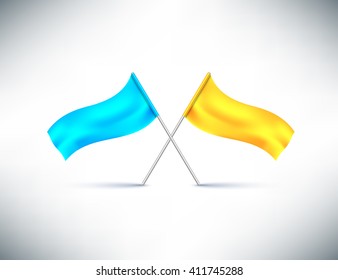 waving flags vector illustration
