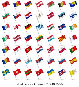 Waving Flags of the world, part 2/6 Europe