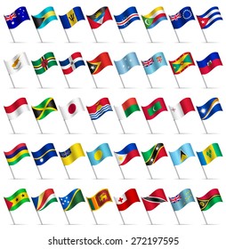 Waving Flags of the world, part 4/6 Islands