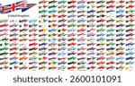 Waving flags of world set 