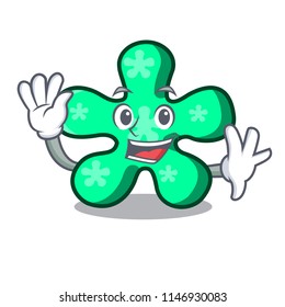 Waving free form character cartoon