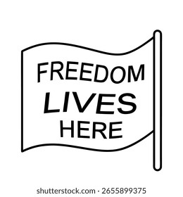 Ondeando el diseño del Anuncio de la libertad con el texto en modelo del color de CMYK para hacer publicidad