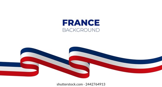 Waving French Flag. France Background Concept	